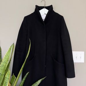 WILFRED Classic Black Wool Coat